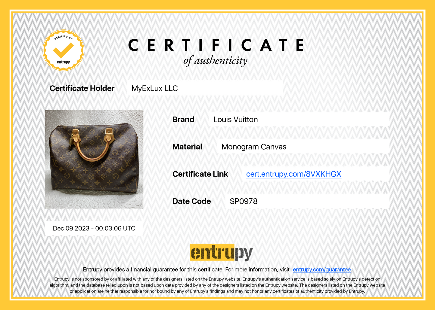 Louis Vuitton Monogram Speedy 30 bag