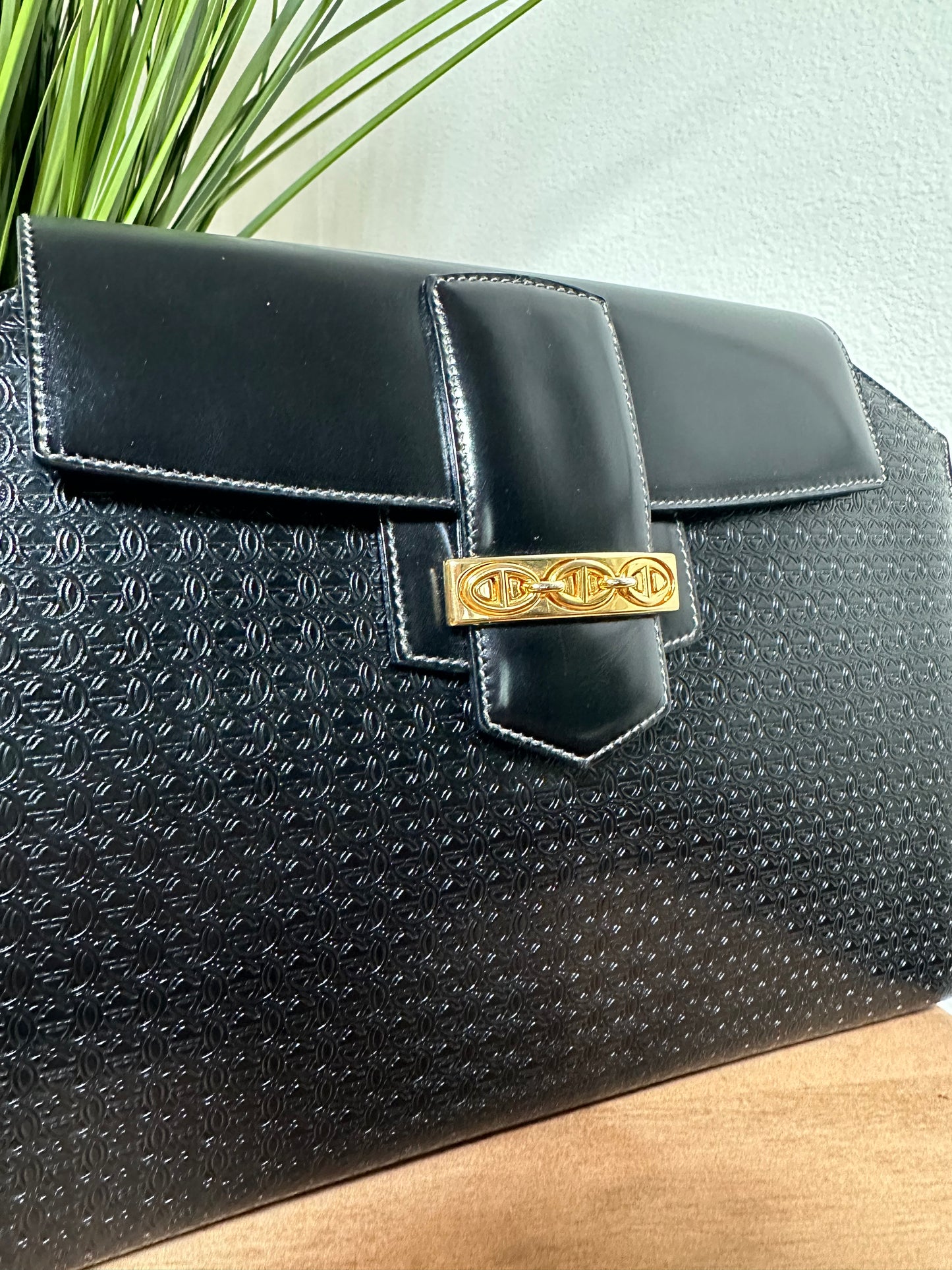 Gucci Clutch black vintage GG