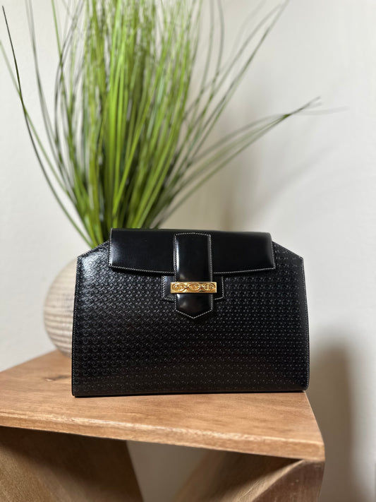 Gucci Clutch black vintage GG