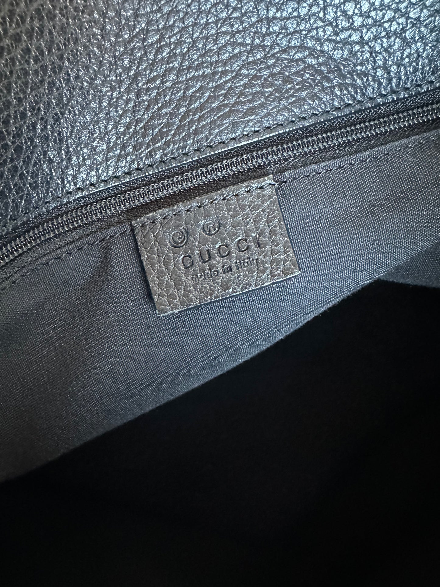 Available Gucci GG Canvas Leather Shoulder Handbag black