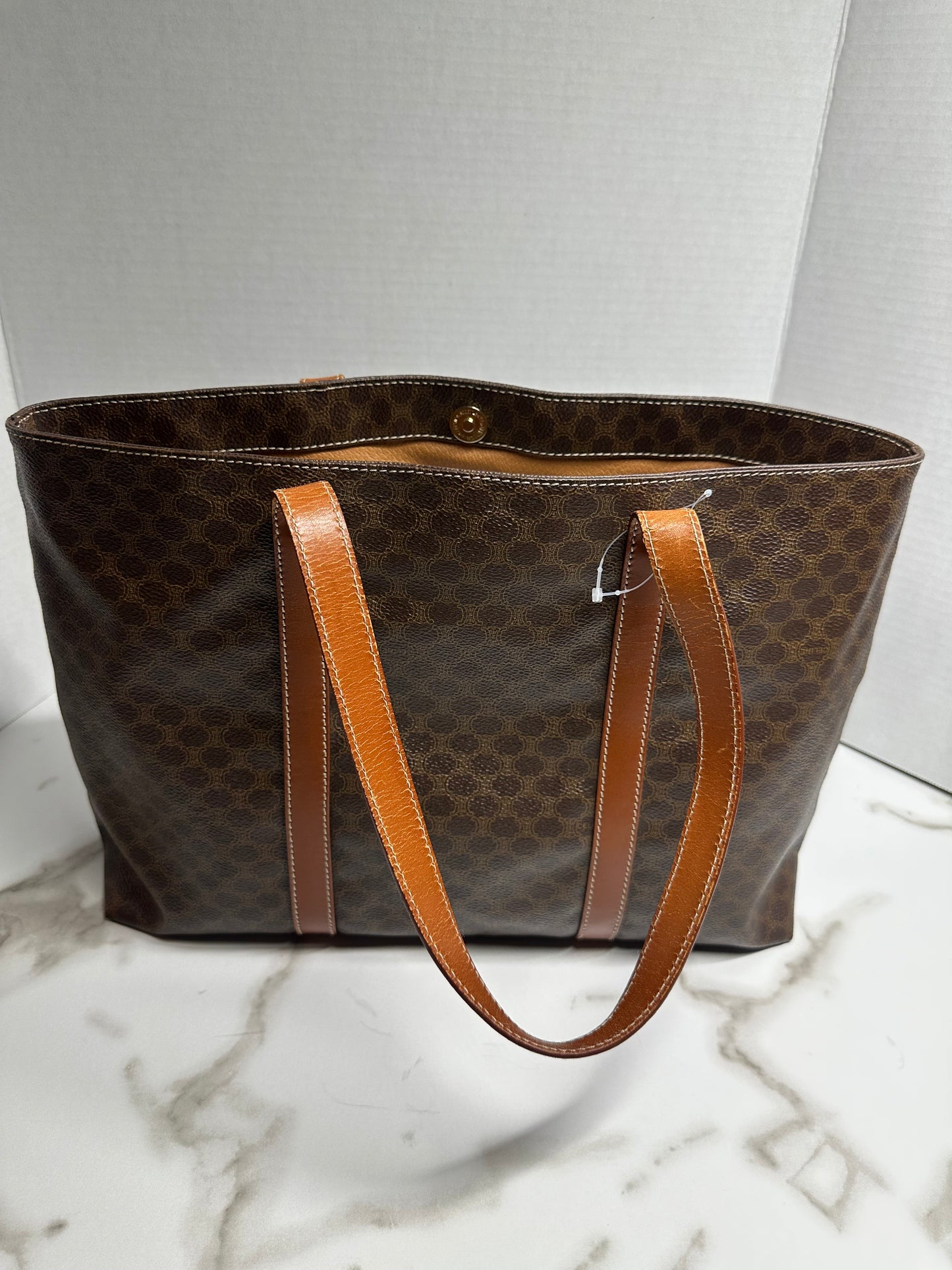 Celine Triomphe Vintage leather tote