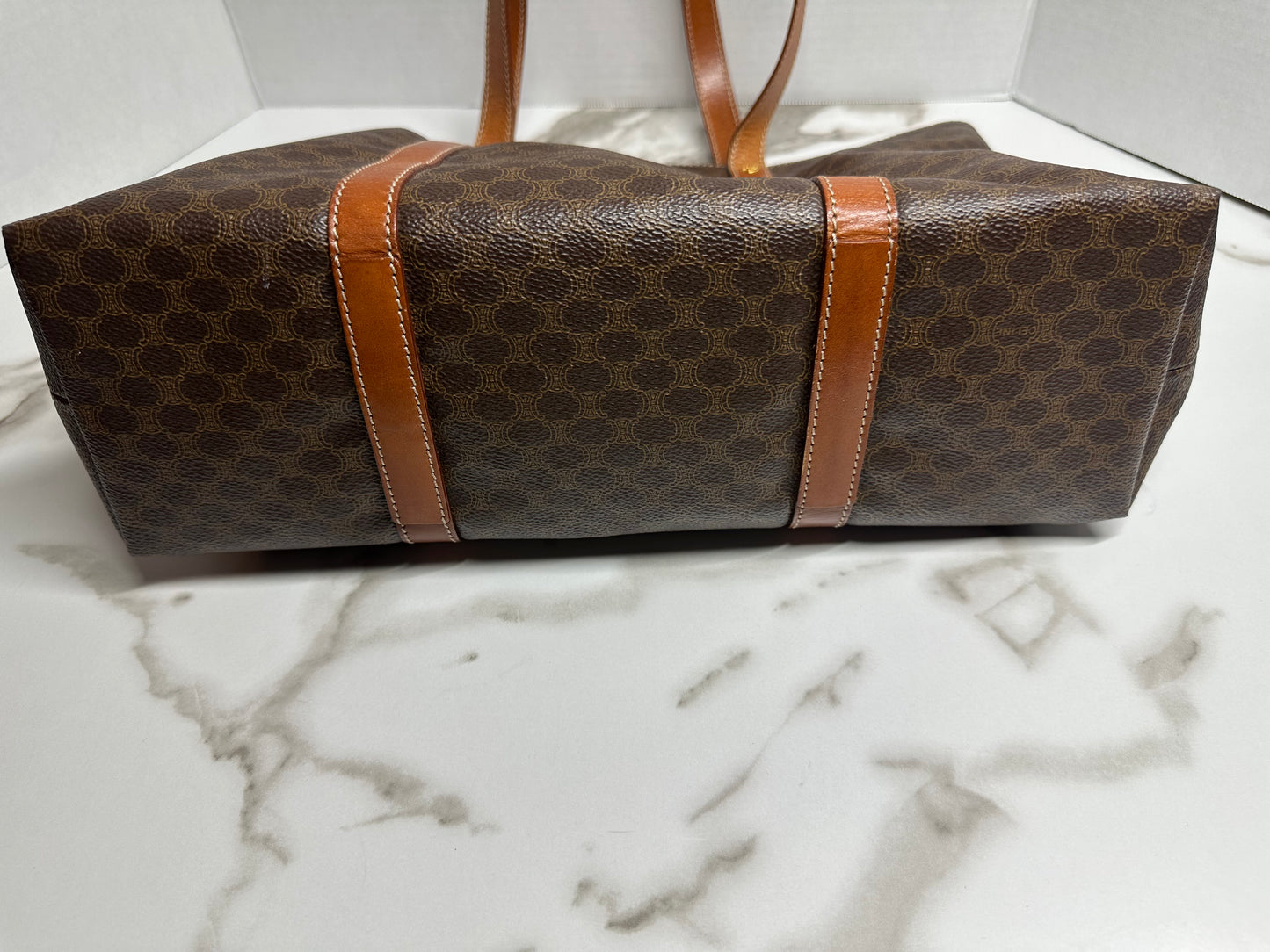 Celine Triomphe Vintage leather tote