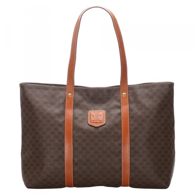 Celine Triomphe Vintage leather tote