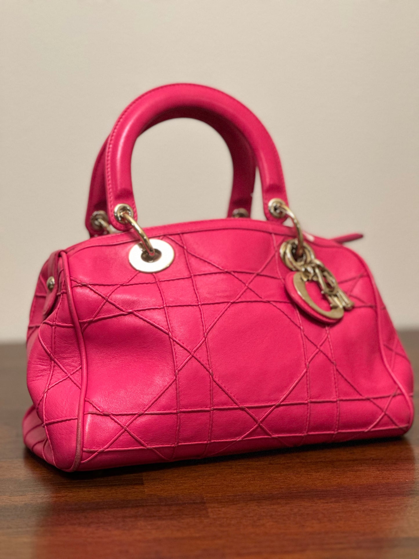 Christian DIOR Cannage Polochon Granville Satchel