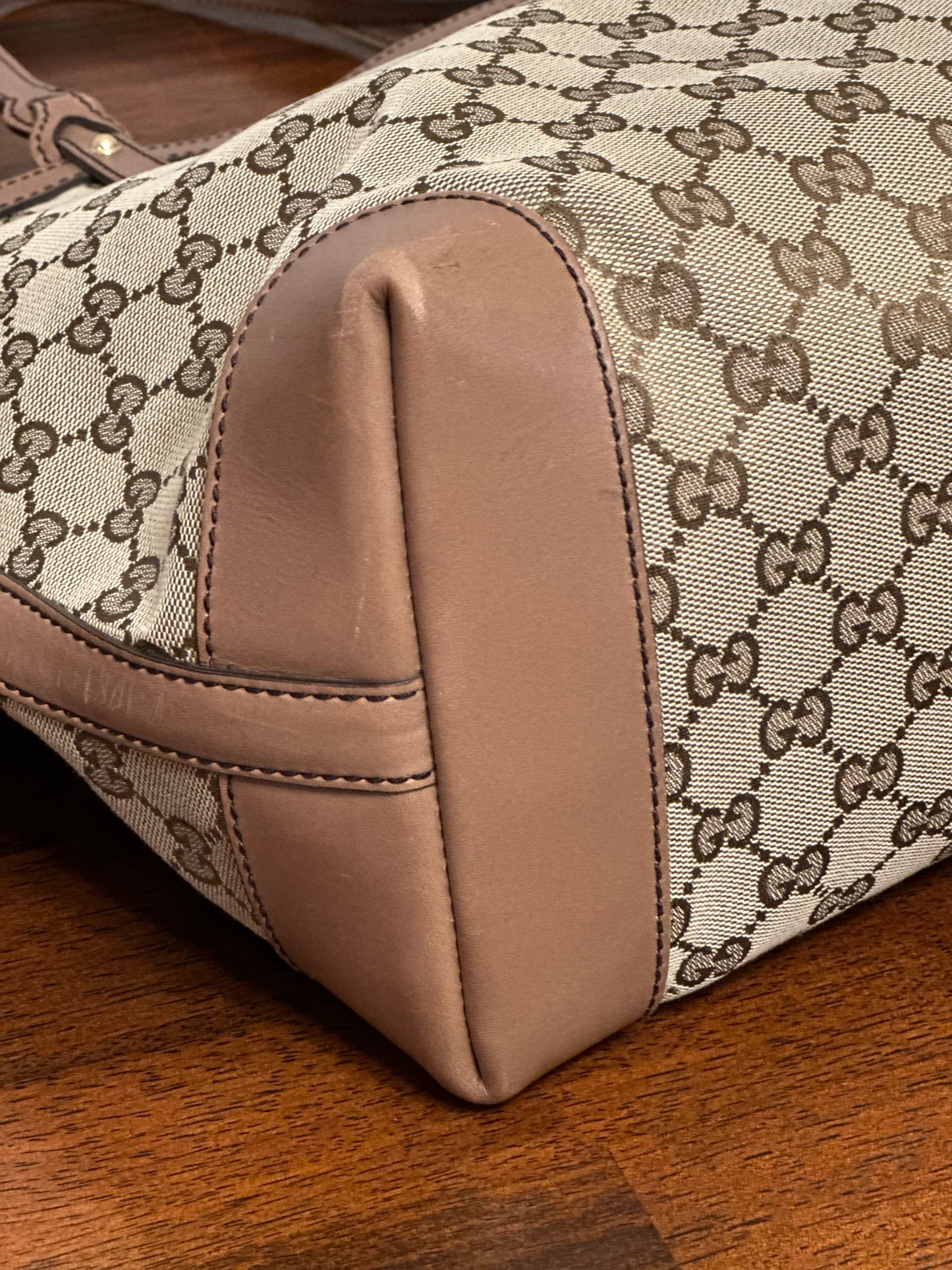 Gucci brown monogram canvas tote bag