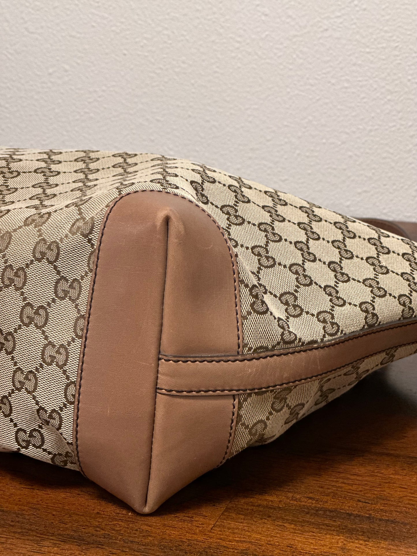 Gucci brown monogram canvas tote bag