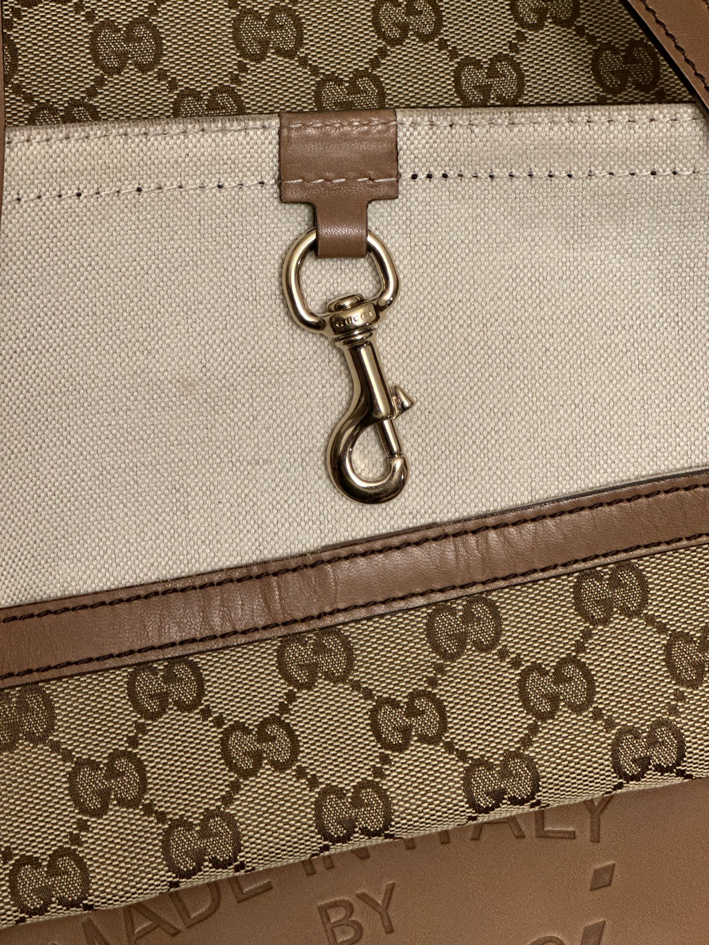 Gucci brown monogram canvas tote bag