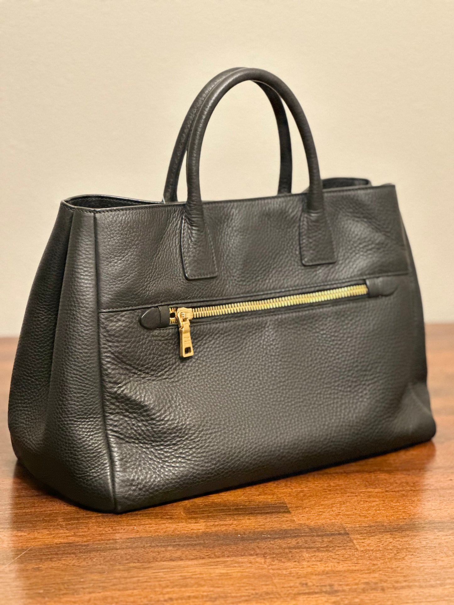 Prada Front Pocket Convertible Tote Vitello Daino Medium