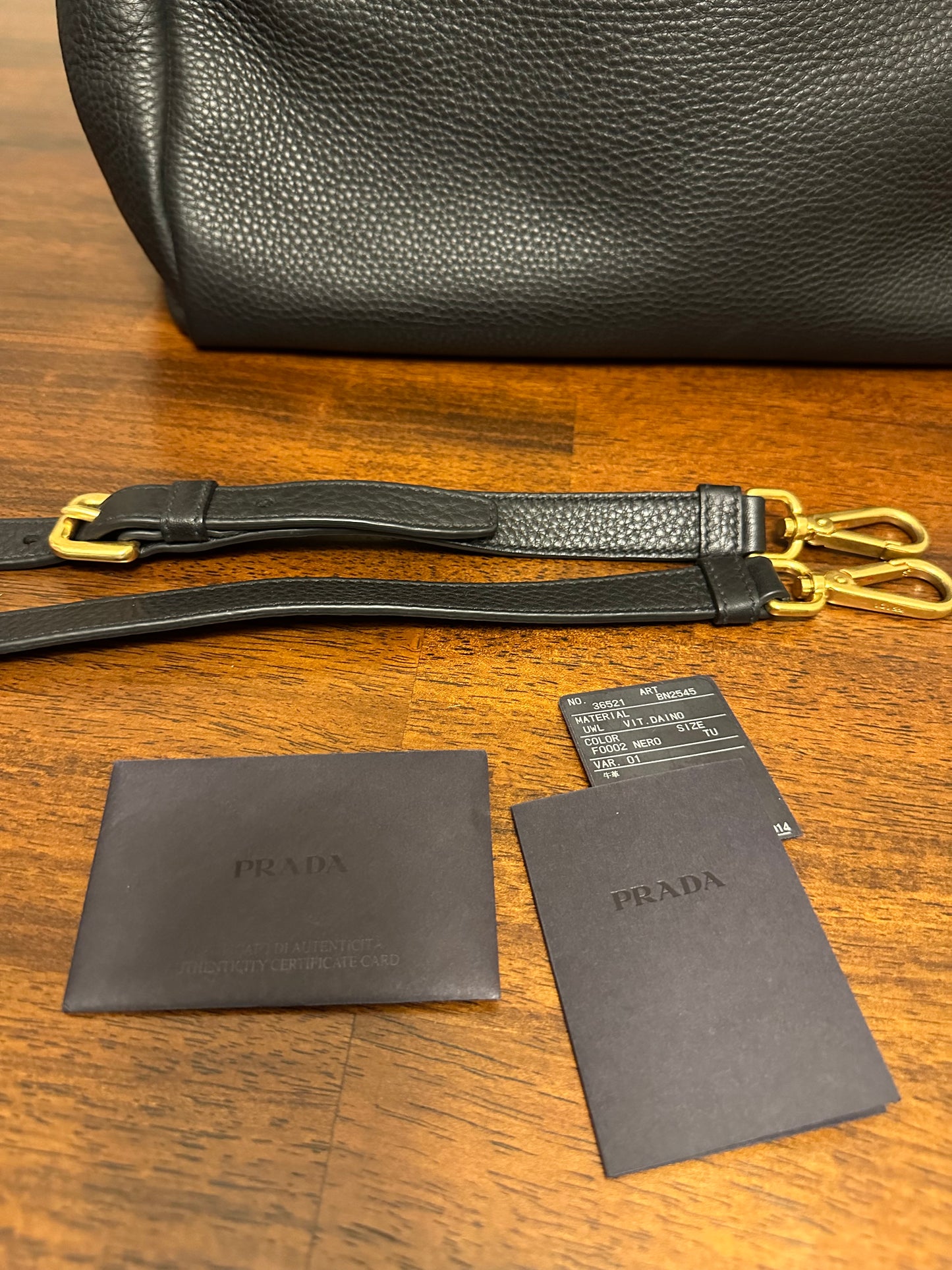 Prada Front Pocket Convertible Tote Vitello Daino Medium