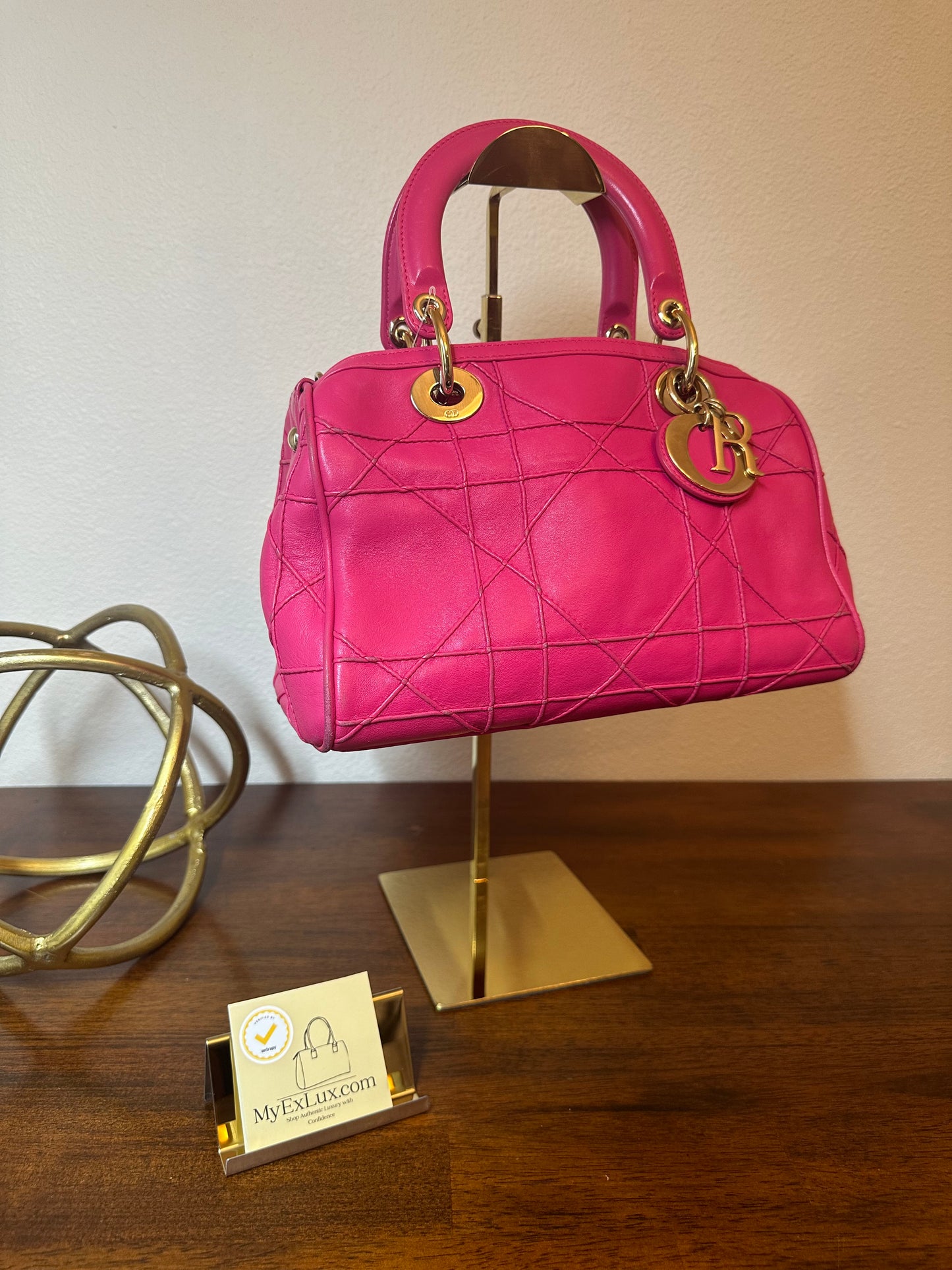 Christian DIOR Cannage Polochon Granville Satchel