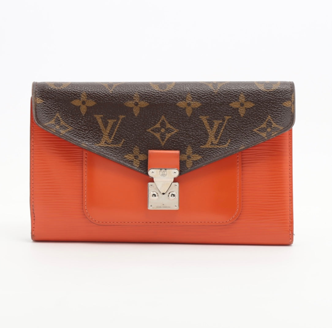 Louis Vuitton Porte Feuille Marie Rose Epi/ Monogram Canvas Epi WOC