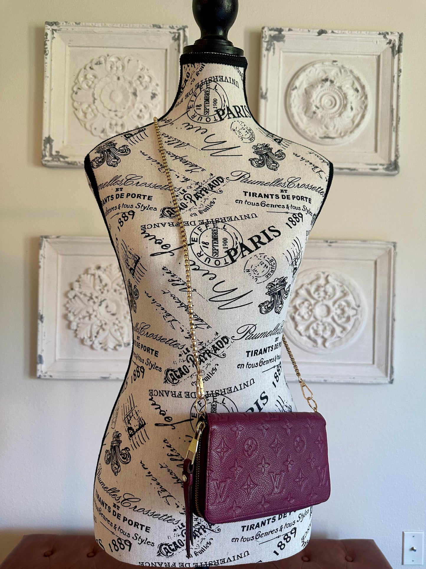 Available Louis Vuitton Empreinte Zippy Wallet in Aurore WOC crossbody