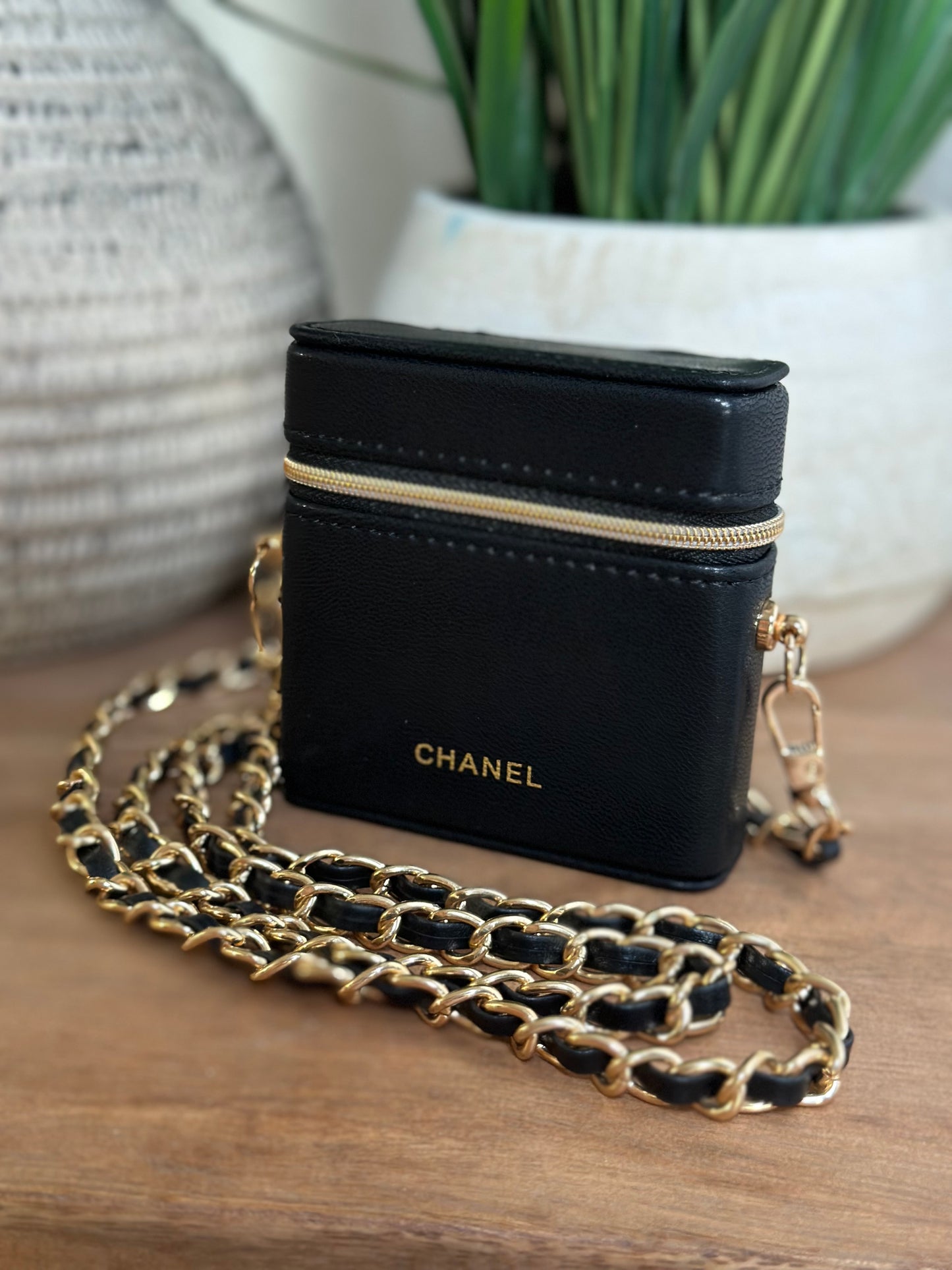 Chanel CC Novelty Case & Pouch Black Chain Bag