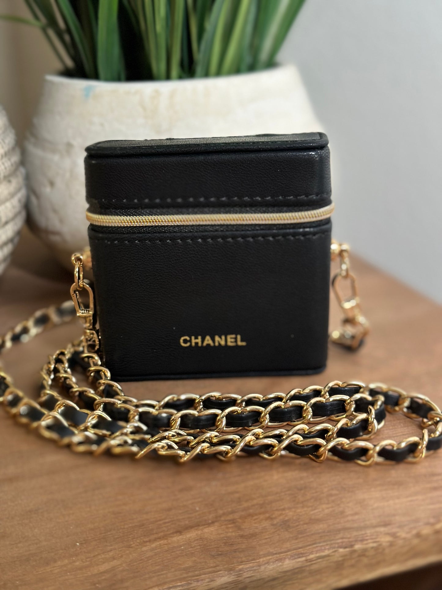 Chanel CC Novelty Case & Pouch Black Chain Bag