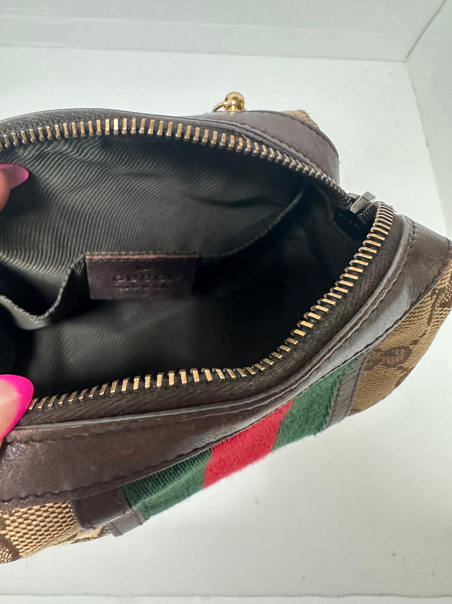 GUCCI micro vintage web sherry line bag