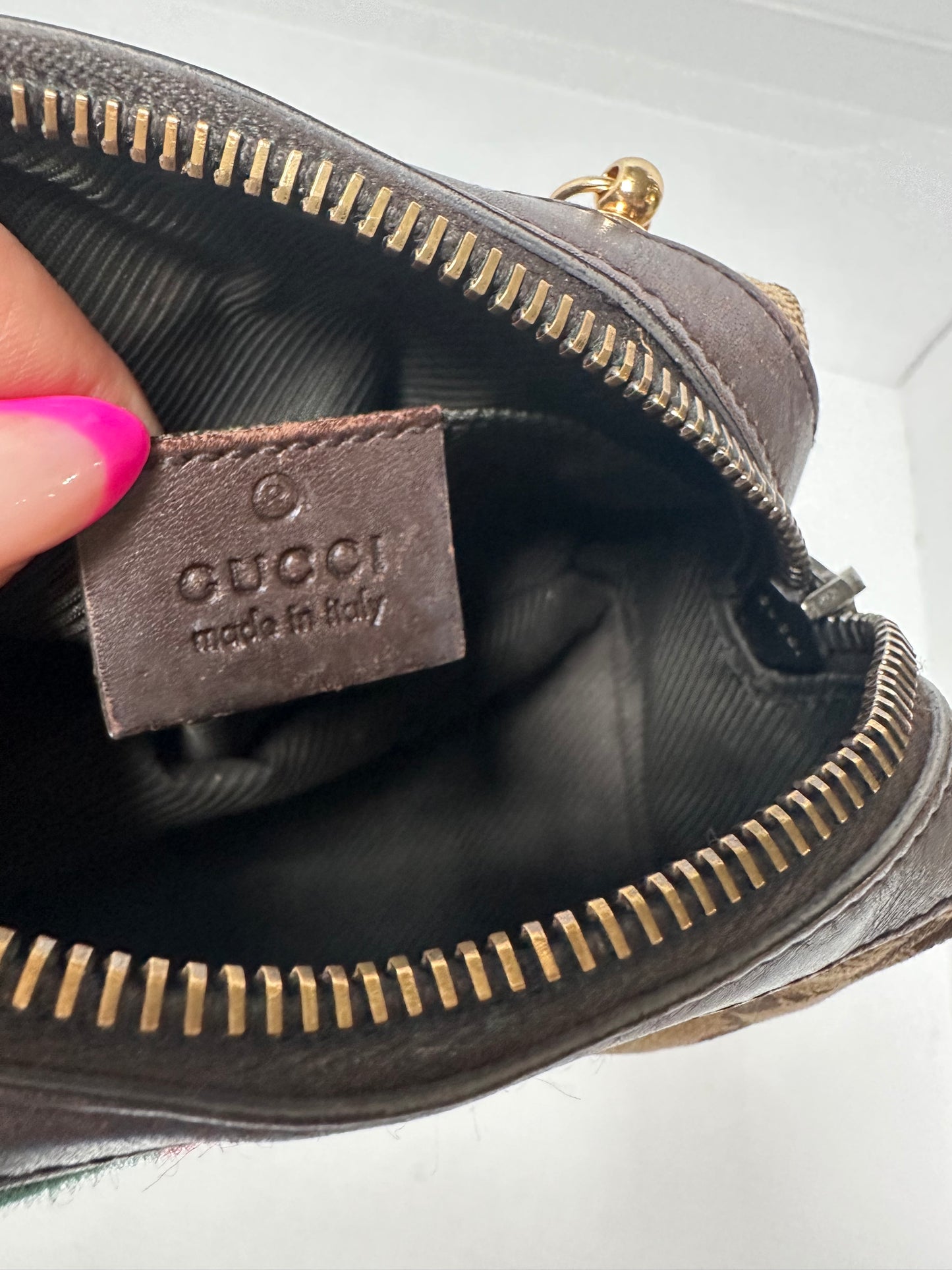 GUCCI micro vintage web sherry line bag