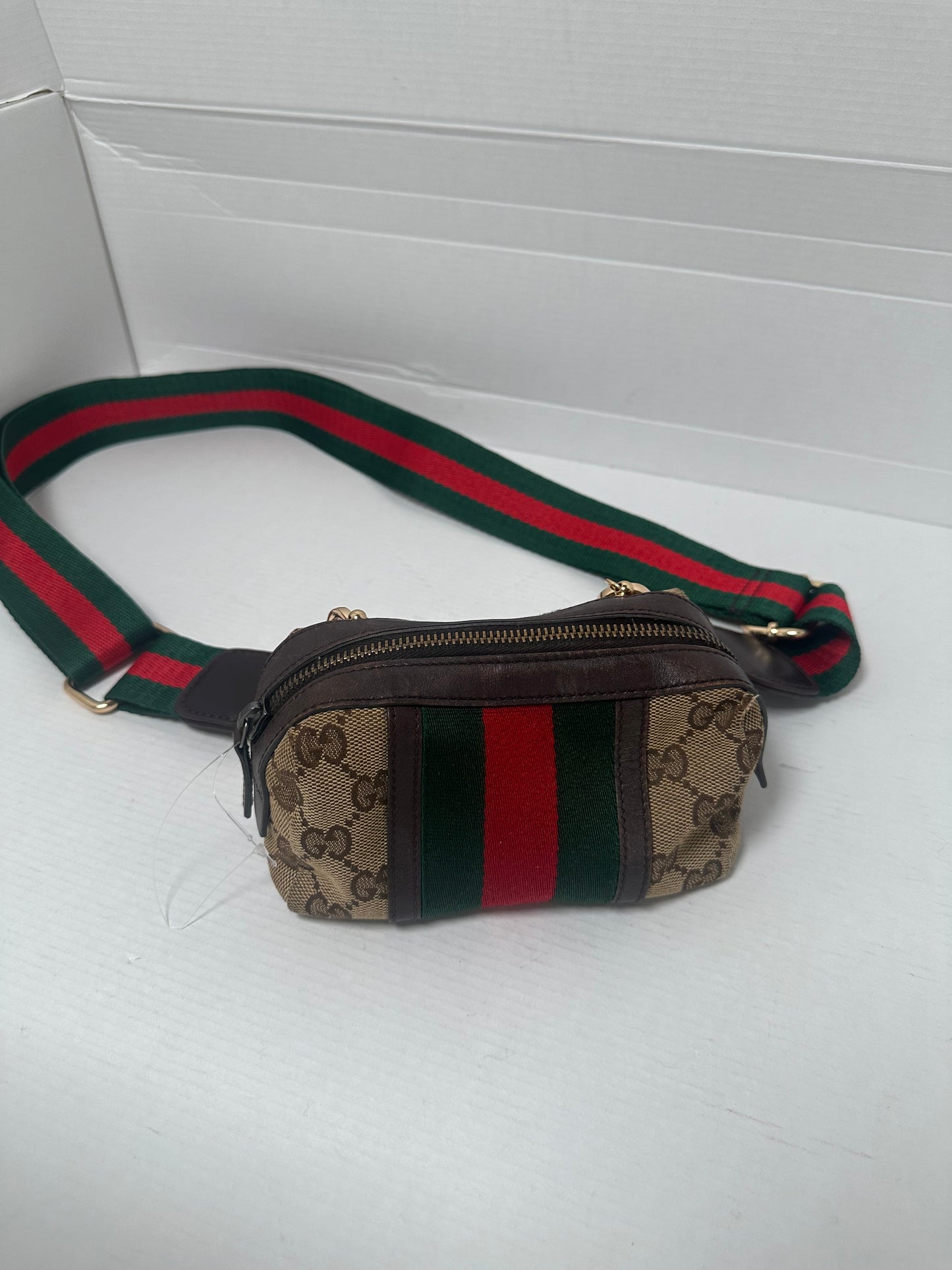 GUCCI micro vintage web sherry line bag