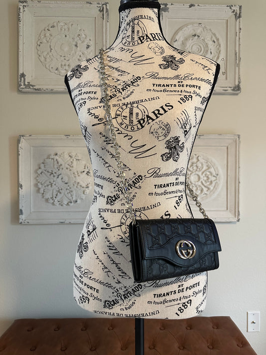 Available Gucci Guccissima Sukey Continental Wallet Continental Wallet Black
