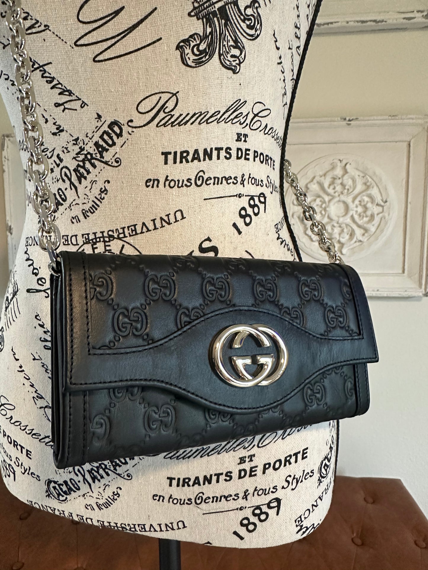 Available Gucci Guccissima Sukey Continental Wallet Continental Wallet Black