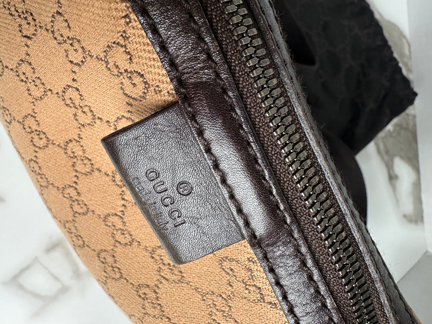 Available Gucci Web Half Moon Messenger vintage
