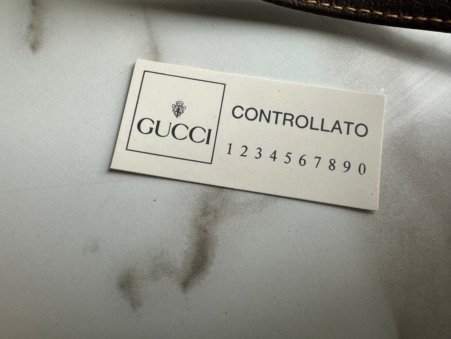 Available Gucci round Ophidia Monogram Canvas Canteen Bag Classic Brown