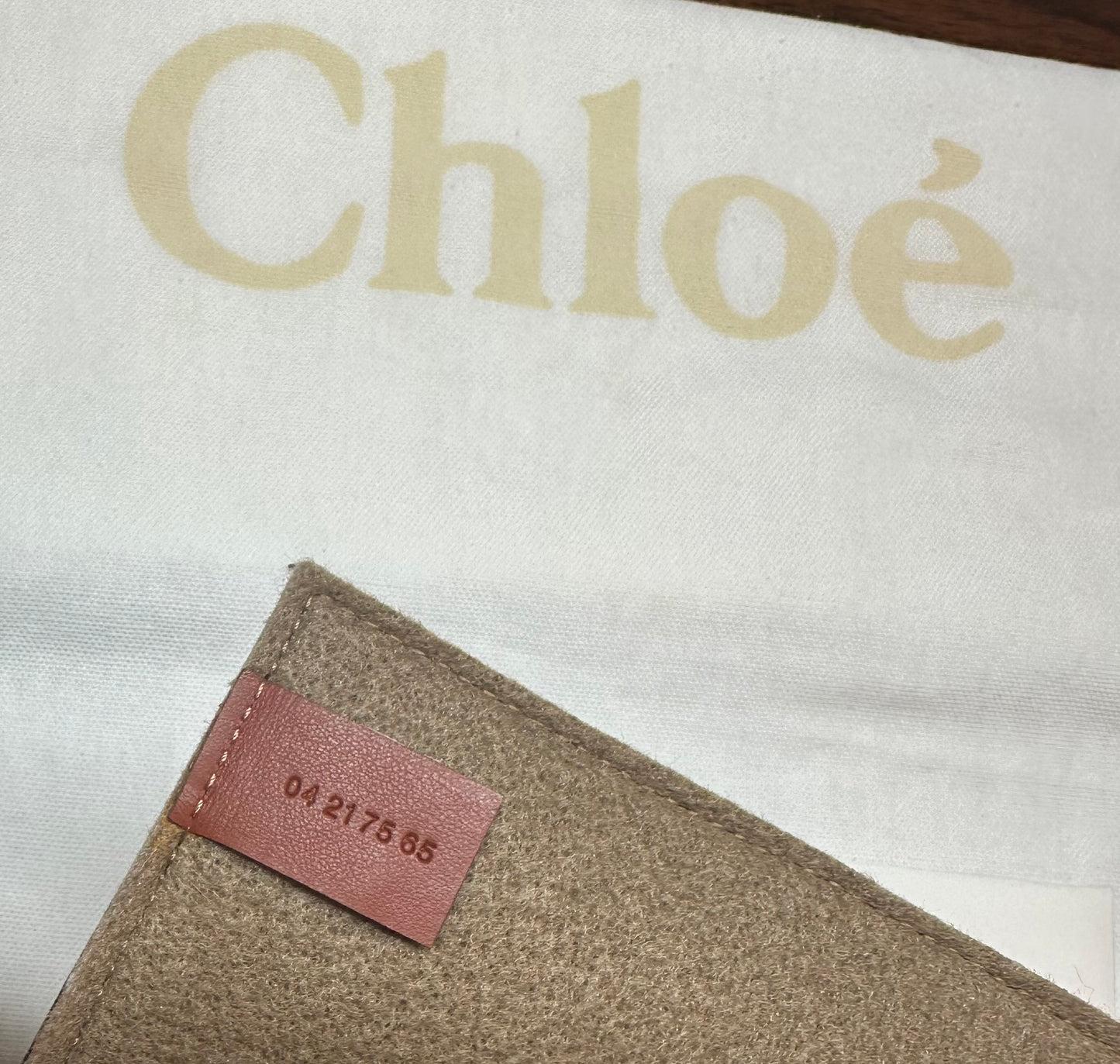 Chloe Brown Small WOOL Woody Tote