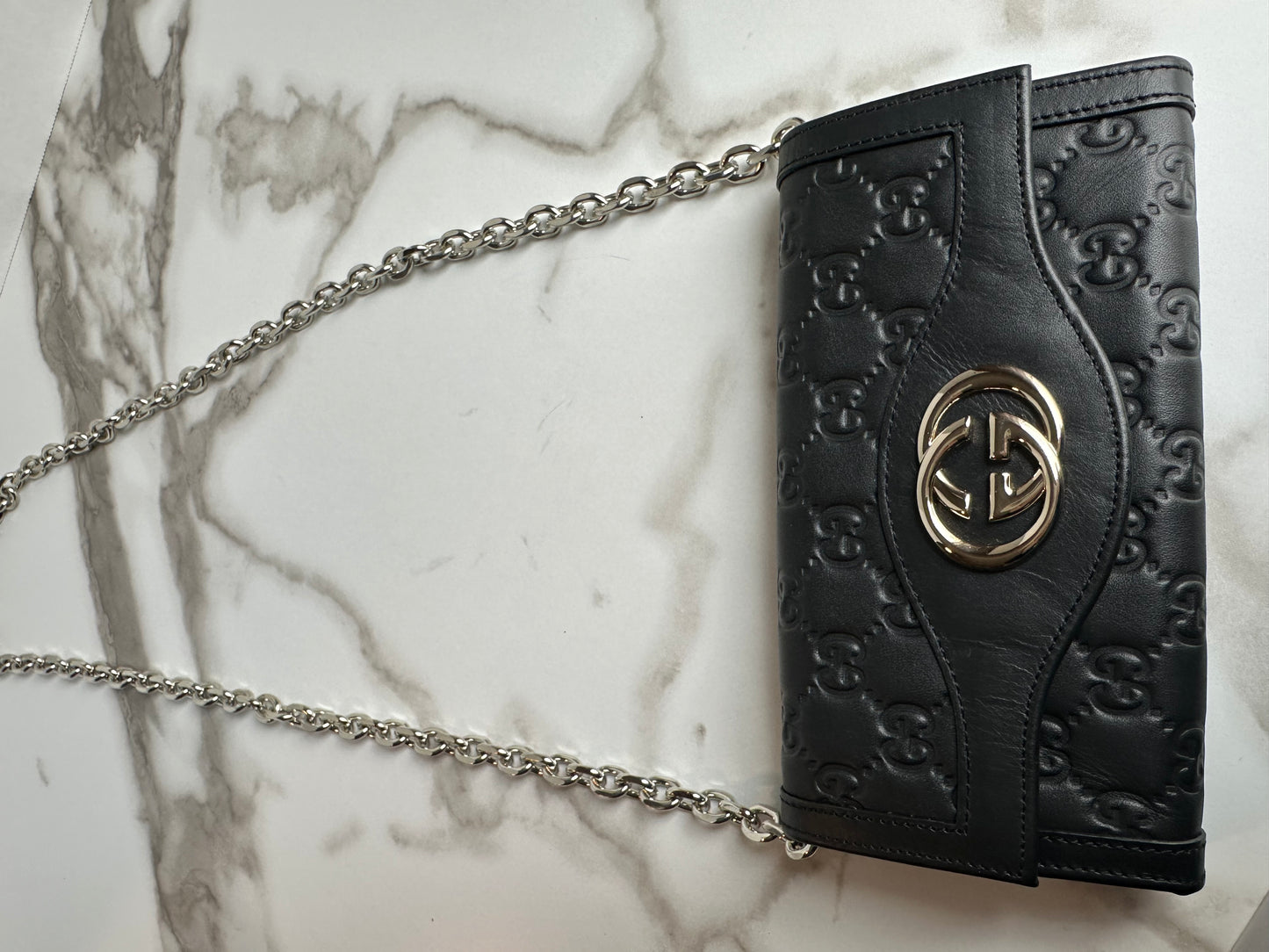 Available Gucci Guccissima Sukey Continental Wallet Continental Wallet Black