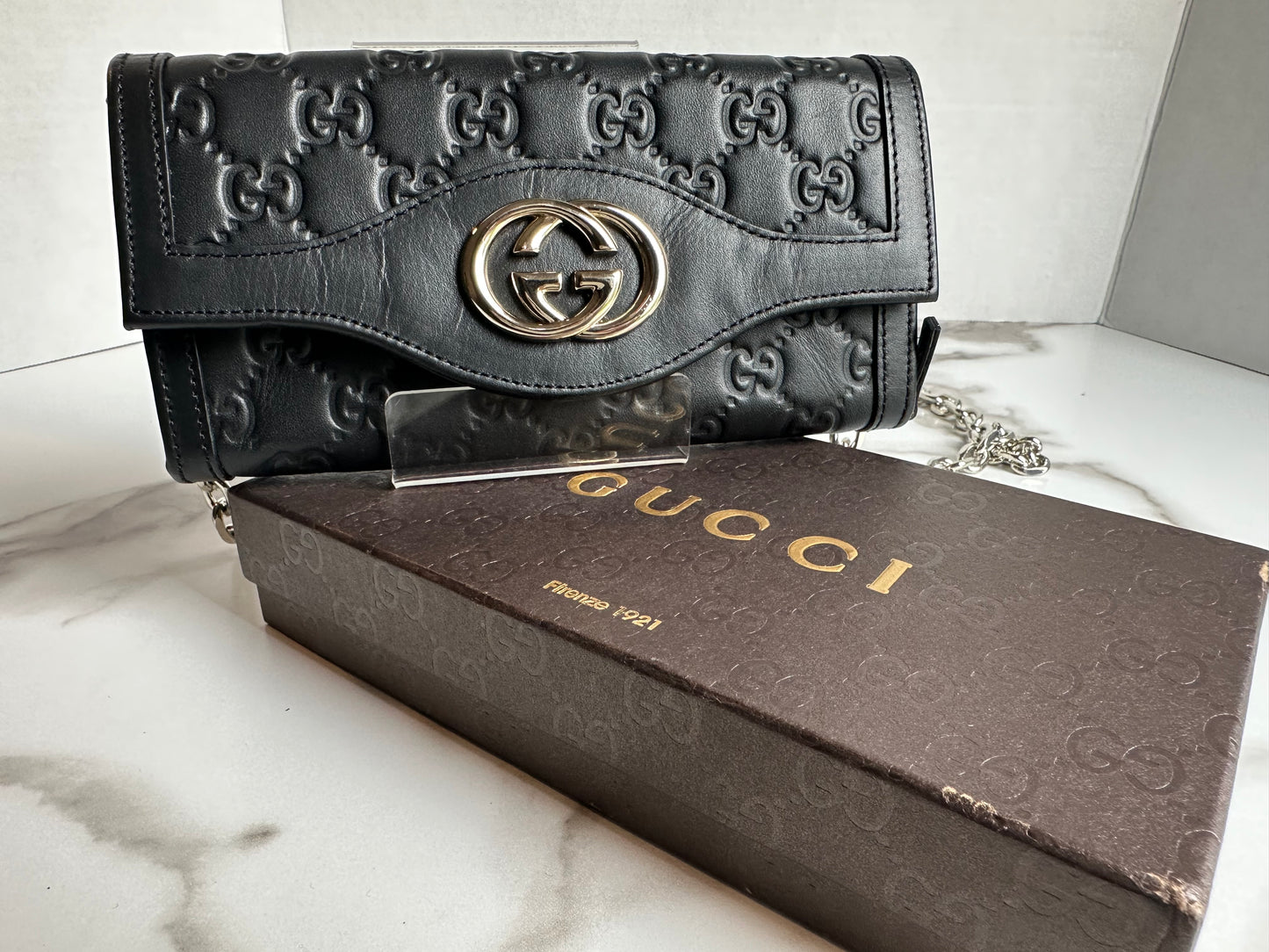 Available Gucci Guccissima Sukey Continental Wallet Continental Wallet Black